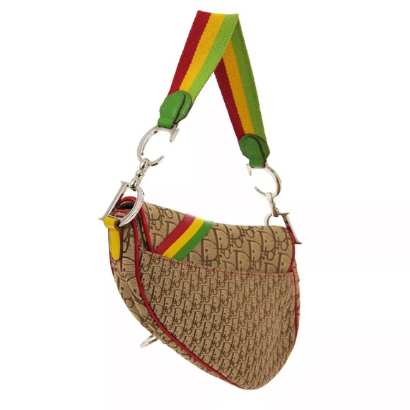 Vintage Christian Dior Rasta Saddle Bag John Galliano - Picture 2 of 7